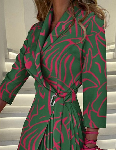 Damen-Blazerkleid mit Muster