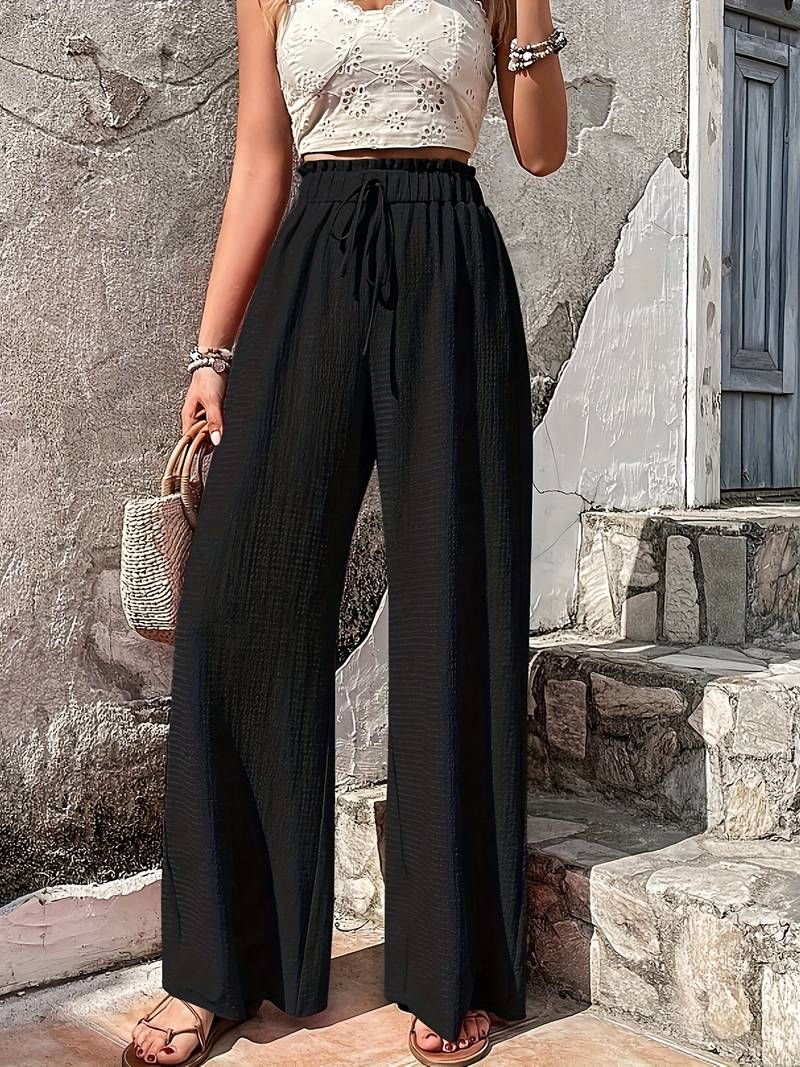 Damen Hose mit weitem Beinbund