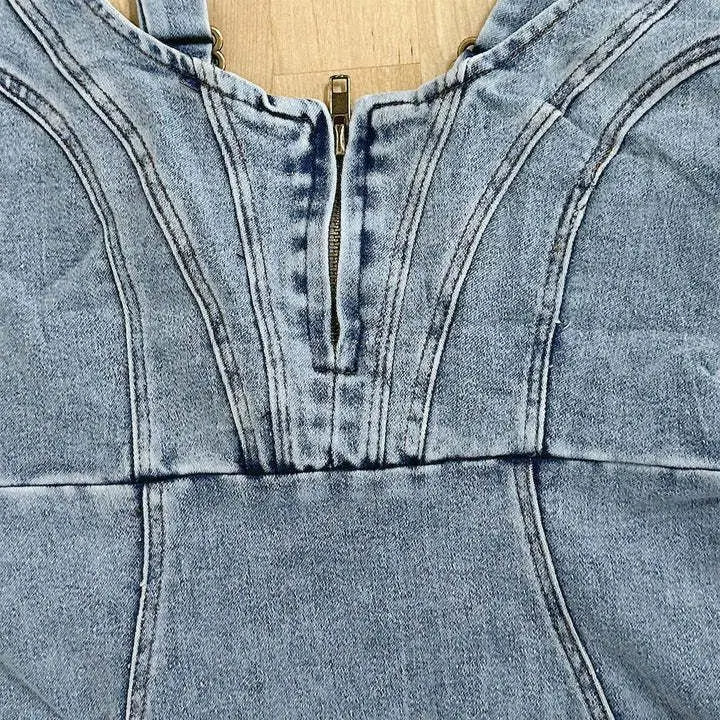 Damen Jeanskleid mit verstellbaren Träger