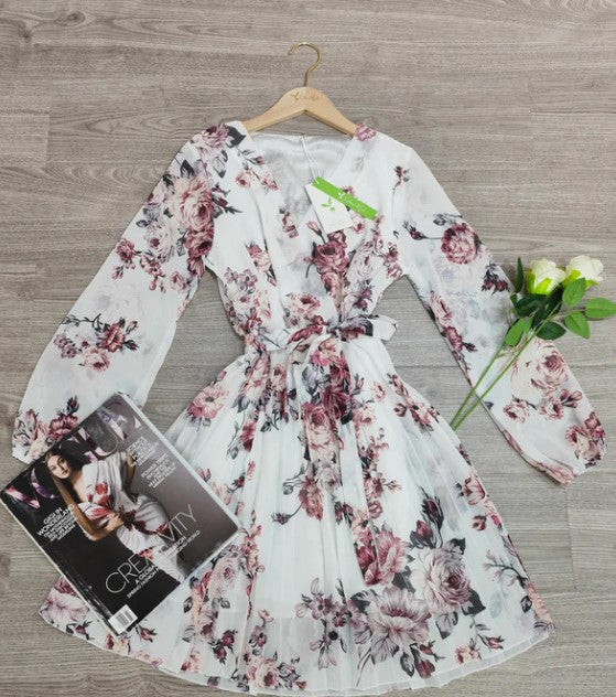 Damen Kleid mit Blumendruck
