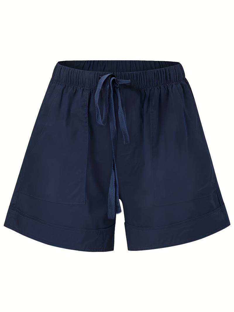 Damen-Shorts mit elastischem Bund und Kordelzug