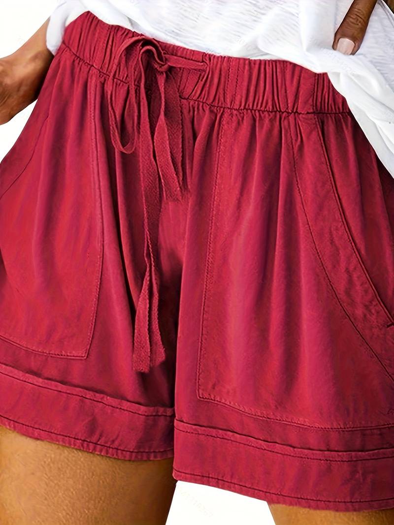 Damen-Shorts mit elastischem Bund und Kordelzug
