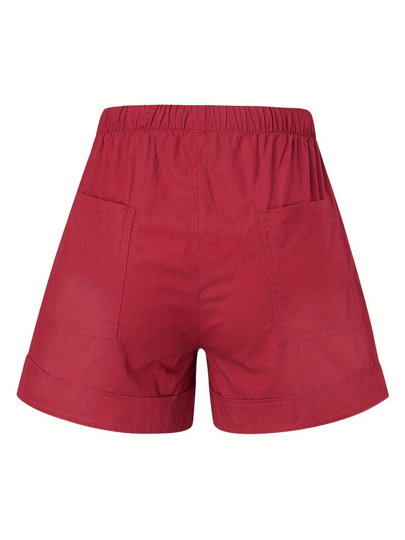 Damen-Shorts mit elastischem Bund und Kordelzug