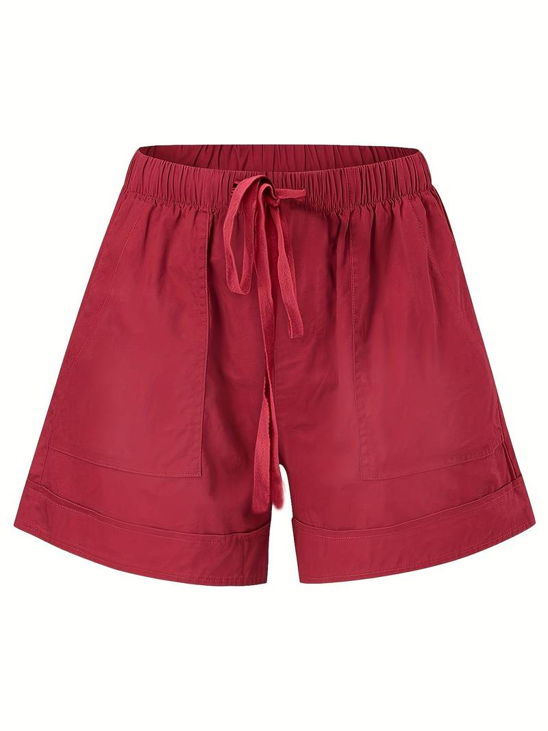 Damen-Shorts mit elastischem Bund und Kordelzug