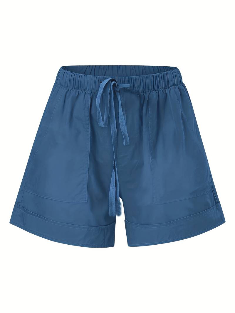 Damen-Shorts mit elastischem Bund und Kordelzug
