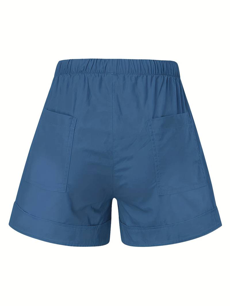 Damen-Shorts mit elastischem Bund und Kordelzug