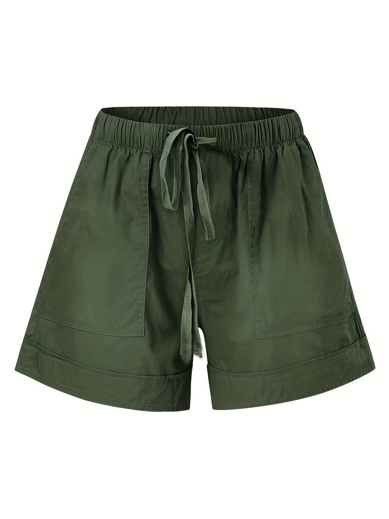 Damen-Shorts mit elastischem Bund und Kordelzug