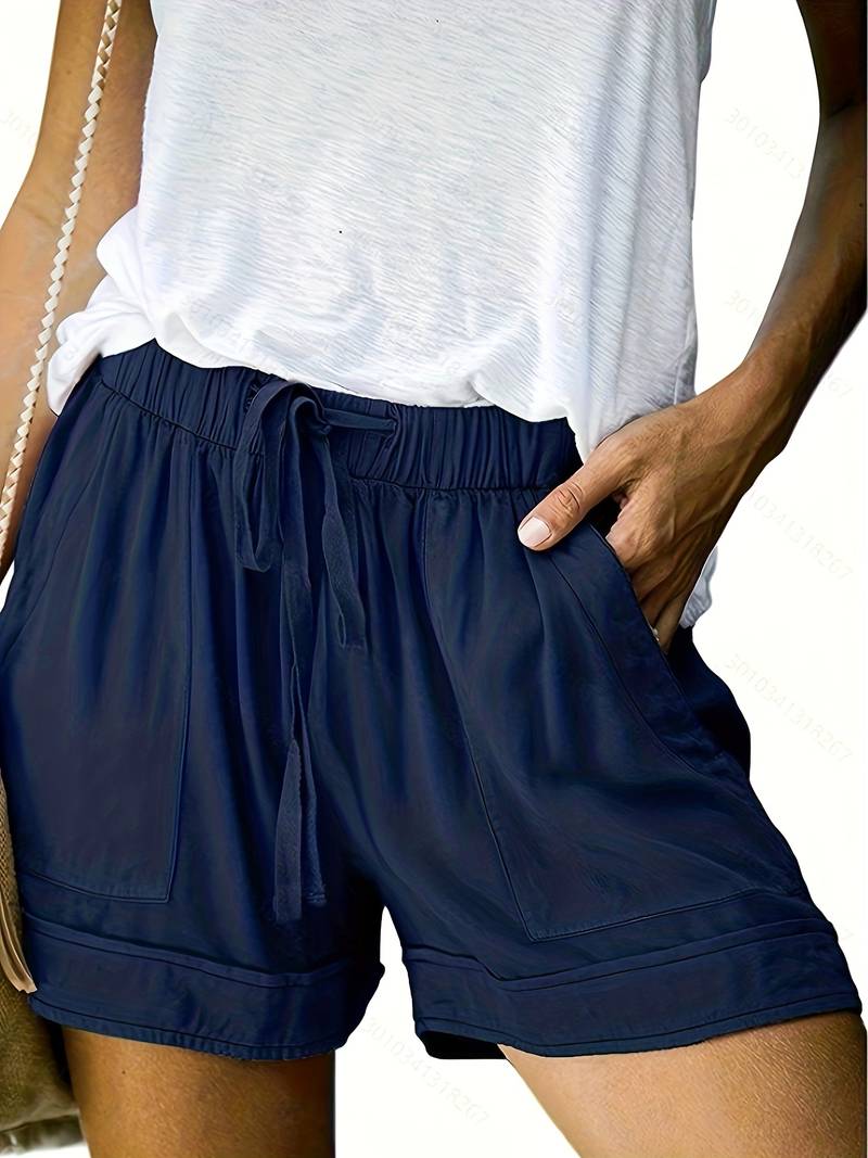 Damen-Shorts mit elastischem Bund und Kordelzug