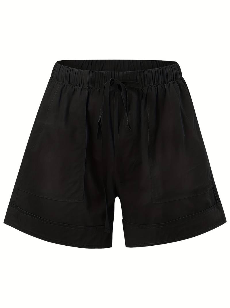 Damen-Shorts mit elastischem Bund und Kordelzug