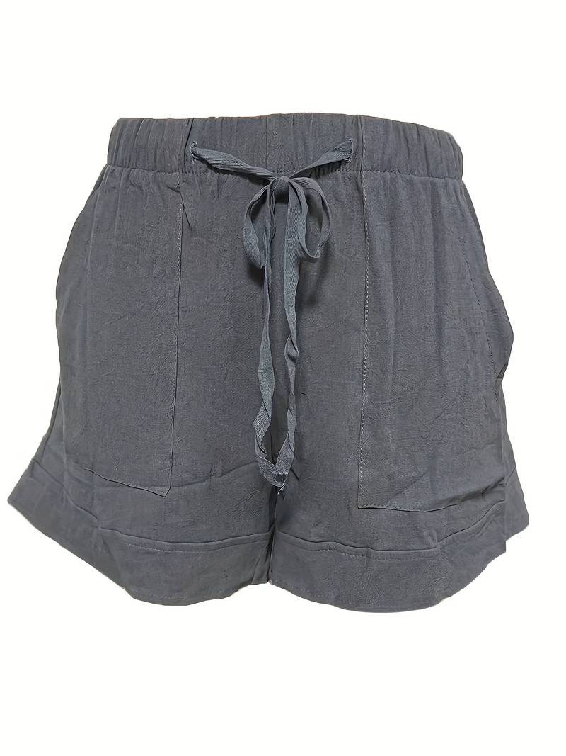 Damen-Shorts mit elastischem Bund und Kordelzug