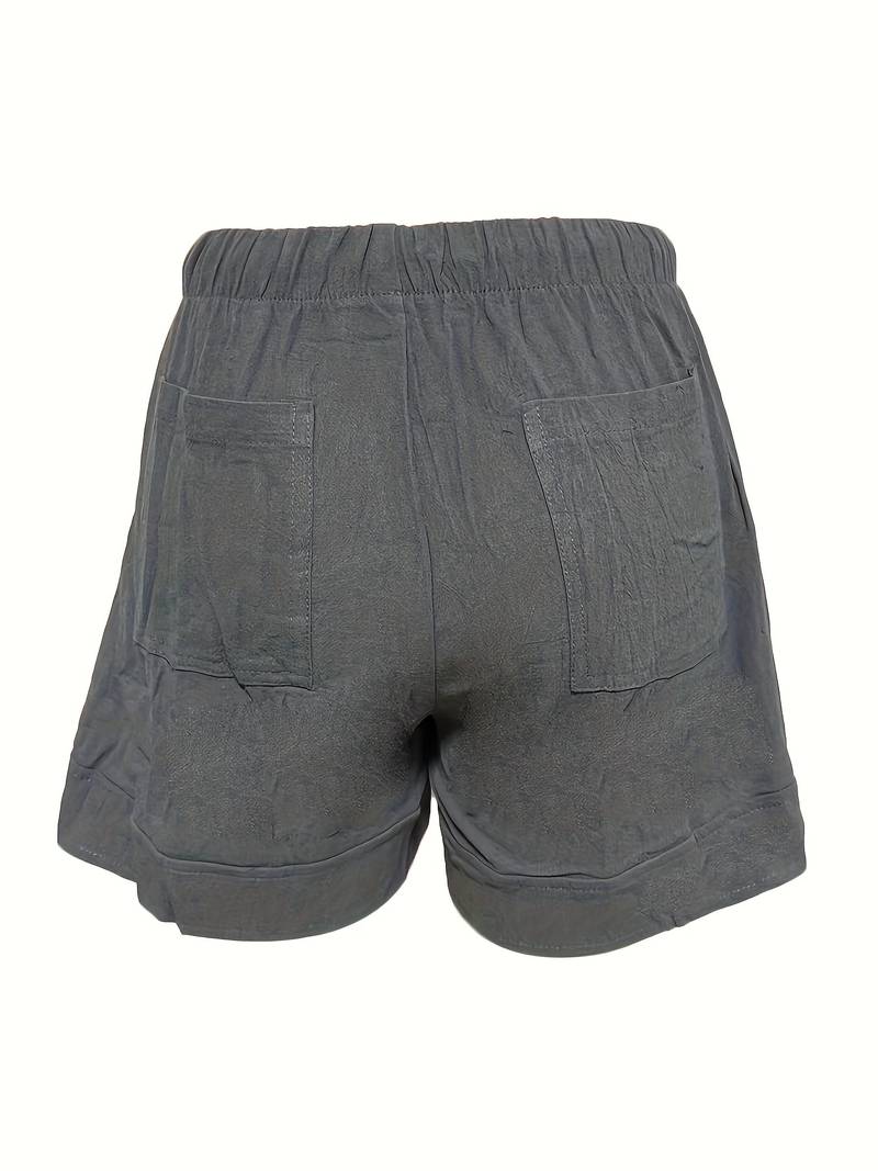Damen-Shorts mit elastischem Bund und Kordelzug