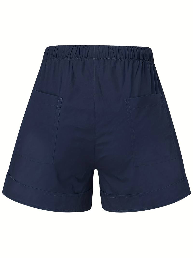 Damen-Shorts mit elastischem Bund und Kordelzug
