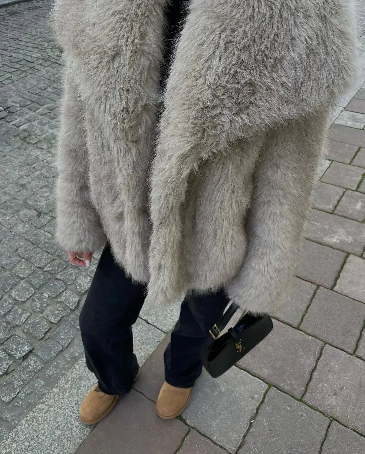 Dicke, Kunstfell-Jacke