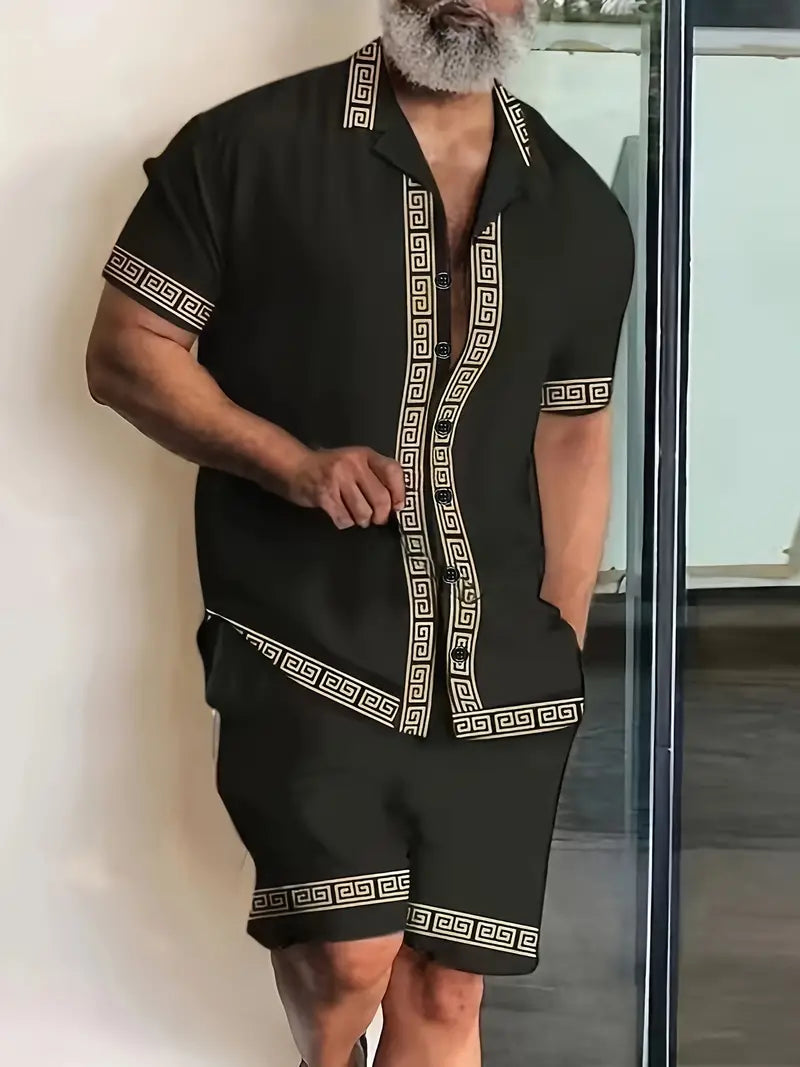 Elegantes Set aus Kurzarmhemd und Shorts für den Sommer