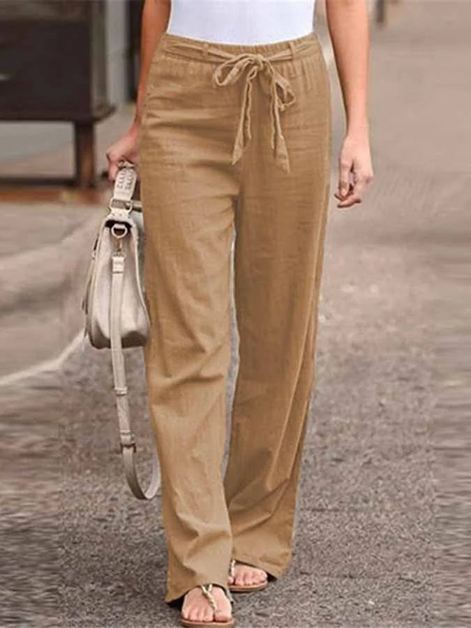 Frühjahr Leinenhose für Damen