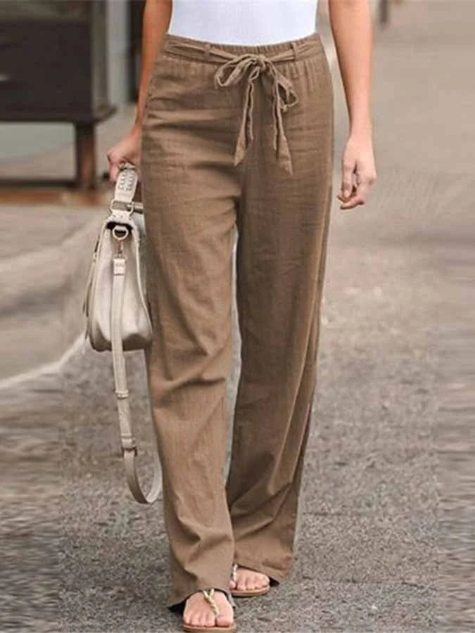 Frühjahr Leinenhose für Damen