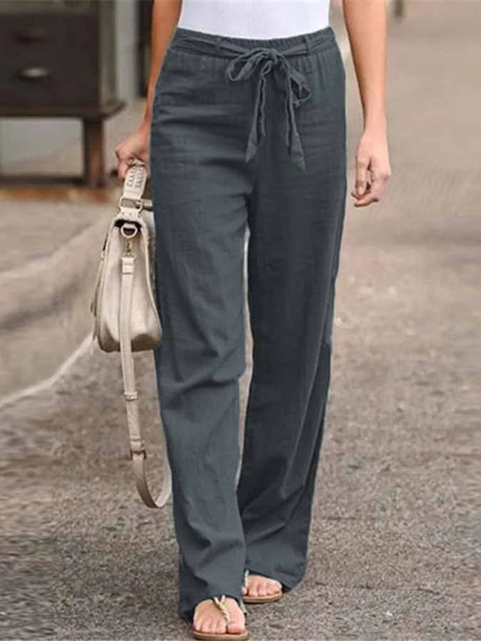 Frühjahr Leinenhose für Damen