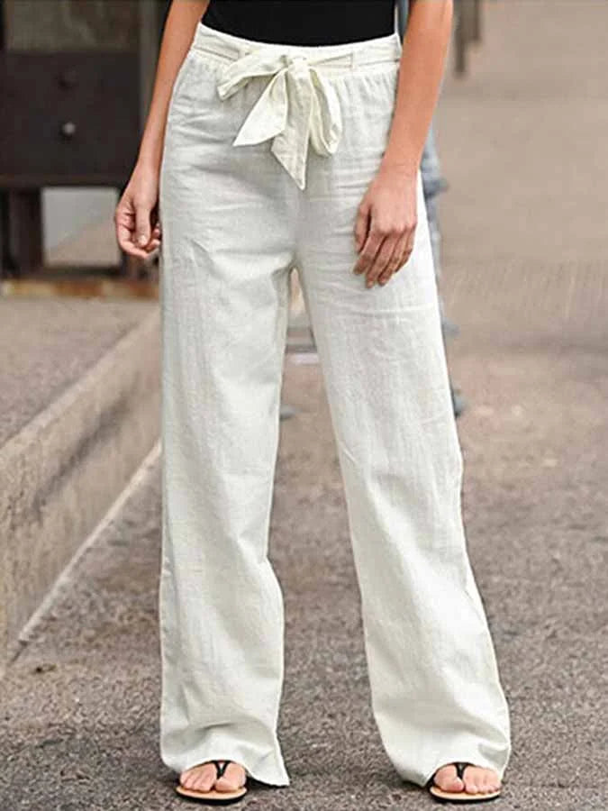 Frühjahr Leinenhose für Damen
