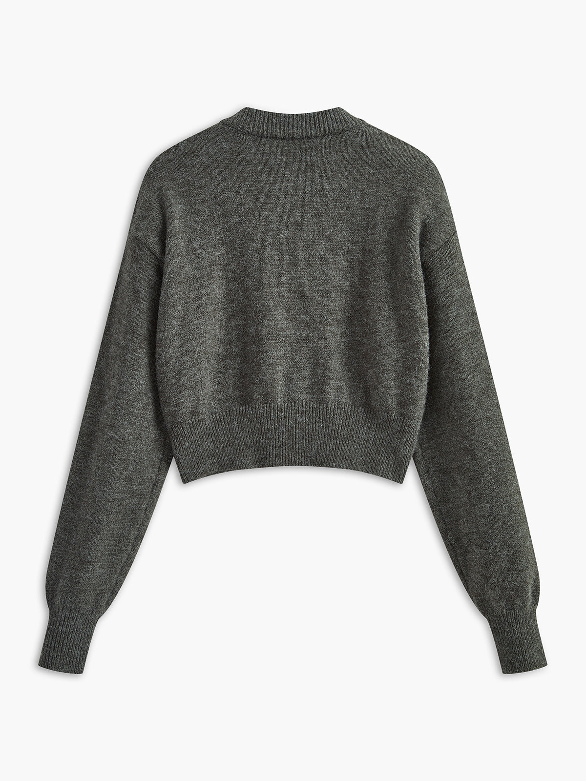 Grauer Damen Cardigan aus Wolle