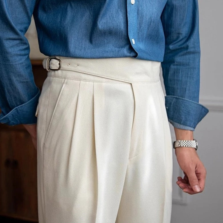 Herren-Bundfaltenhose