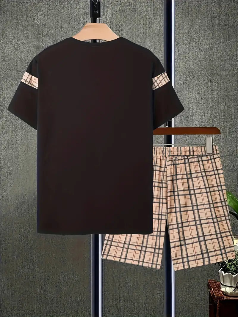 Herren-Outfit-Set mit Karomuster