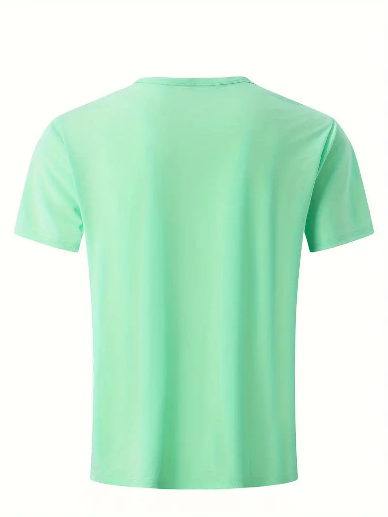 Herren T-Shirt mit V-Ausschnitt aus Baumwollmischung