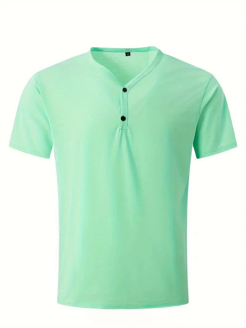 Herren T-Shirt mit V-Ausschnitt aus Baumwollmischung