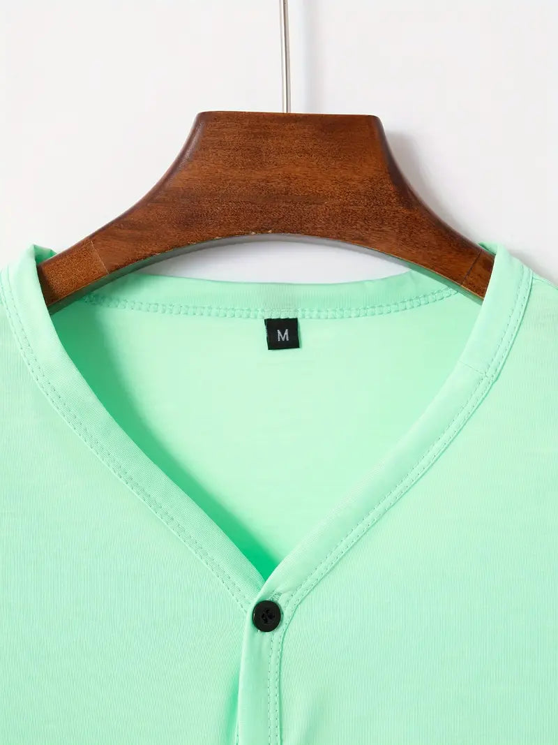 Herren T-Shirt mit V-Ausschnitt aus Baumwollmischung