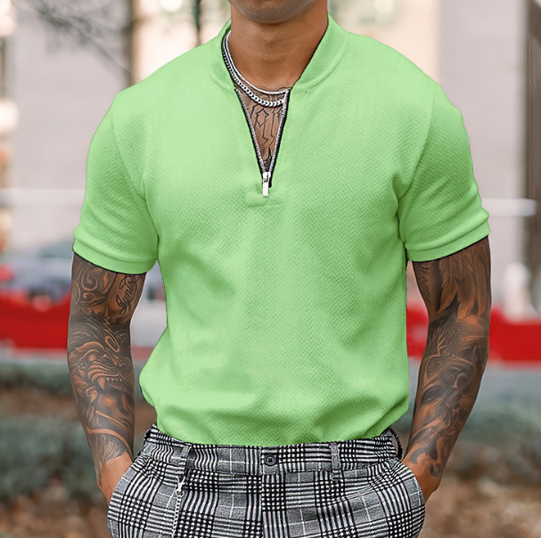 Herren T-Shirt mit V-Ausschnitt aus Baumwollmischung