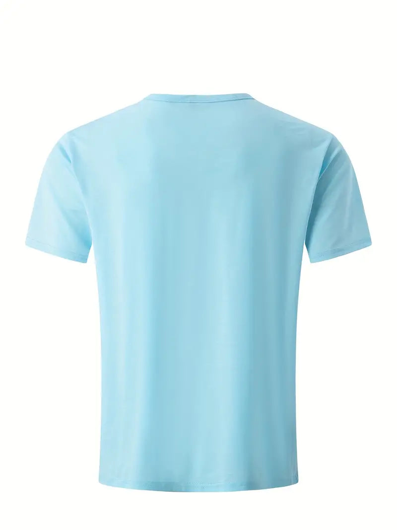 Herren T-Shirt mit V-Ausschnitt aus Baumwollmischung
