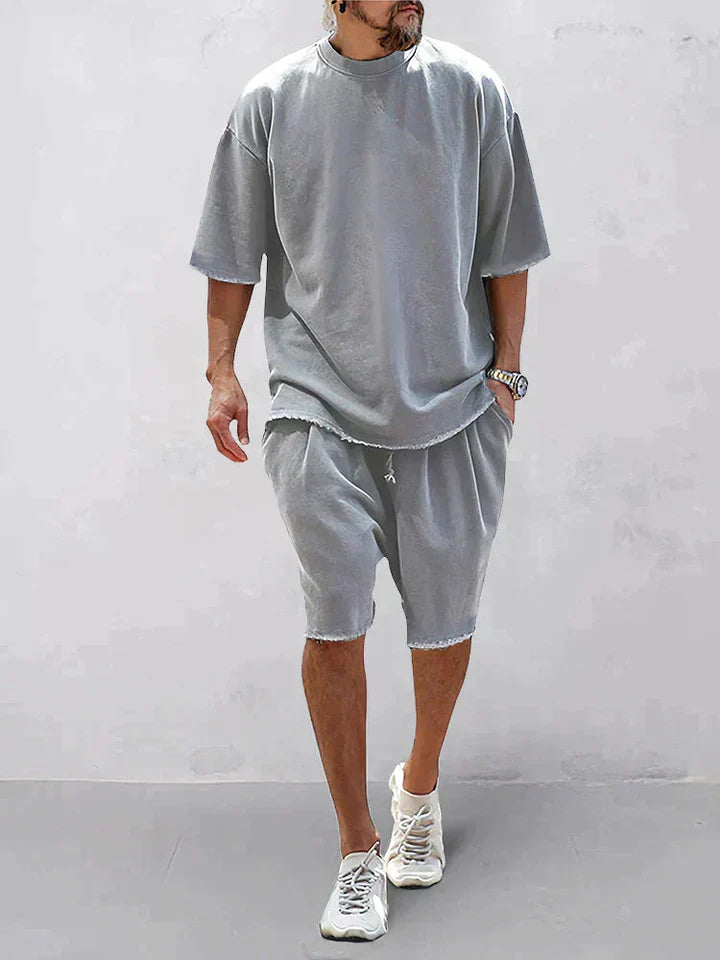 Herren Zweiteiliges Oversize-Set mit elastischem Bund