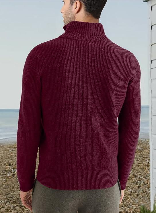 Herrenpullover mit Reißverschluss im stylischen Design