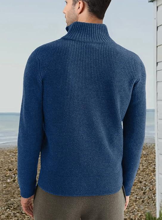 Herrenpullover mit Reißverschluss im stylischen Design