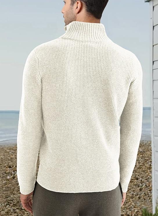 Herrenpullover mit Reißverschluss im stylischen Design