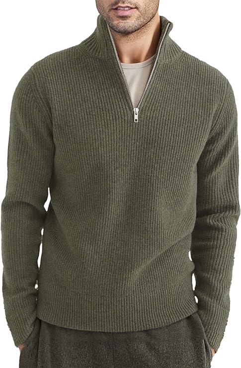 Herrenpullover mit Reißverschluss im stylischen Design