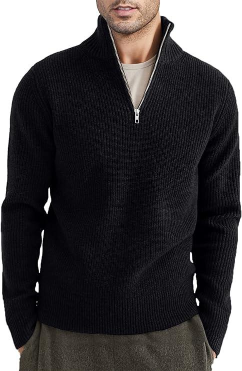 Herrenpullover mit Reißverschluss im stylischen Design