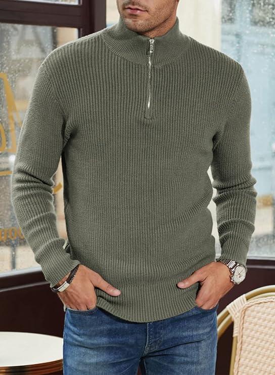 Herrenpullover mit Reißverschluss im stylischen Design