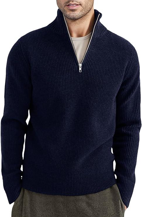 Herrenpullover mit Reißverschluss im stylischen Design