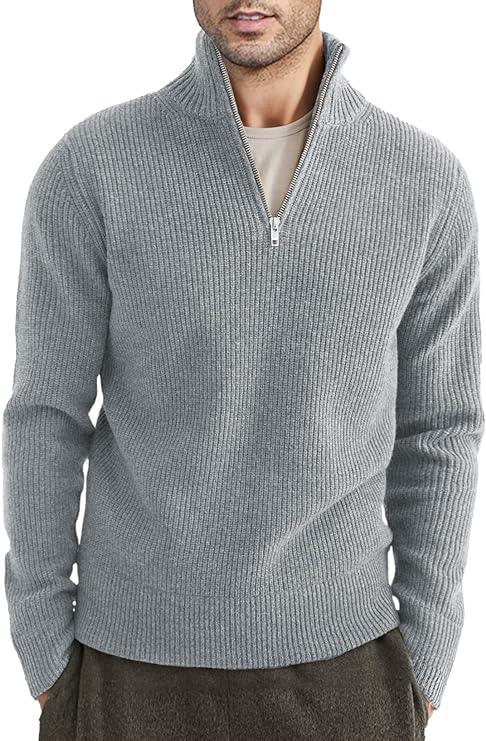 Herrenpullover mit Reißverschluss im stylischen Design