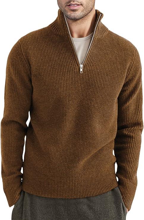 Herrenpullover mit Reißverschluss im stylischen Design