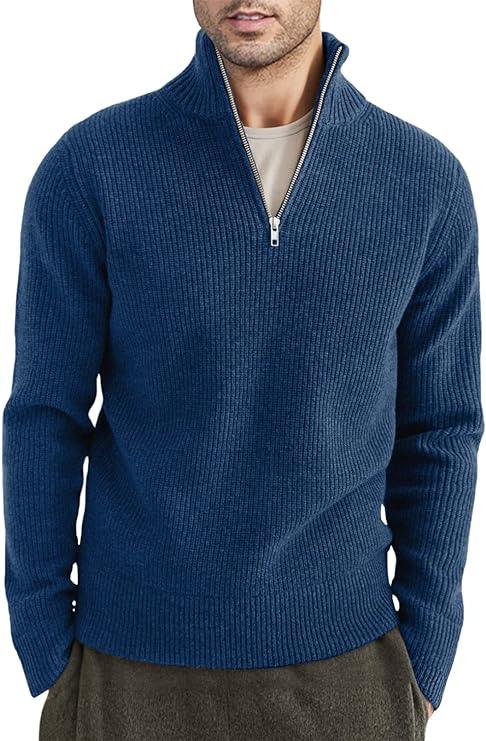 Herrenpullover mit Reißverschluss im stylischen Design