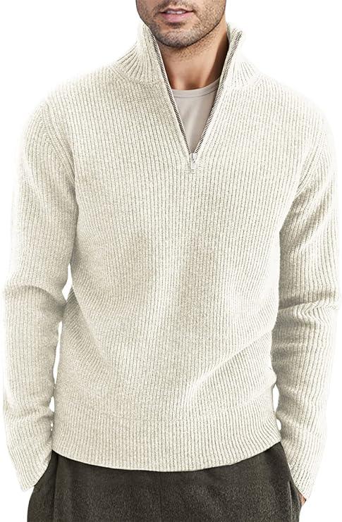 Herrenpullover mit Reißverschluss im stylischen Design