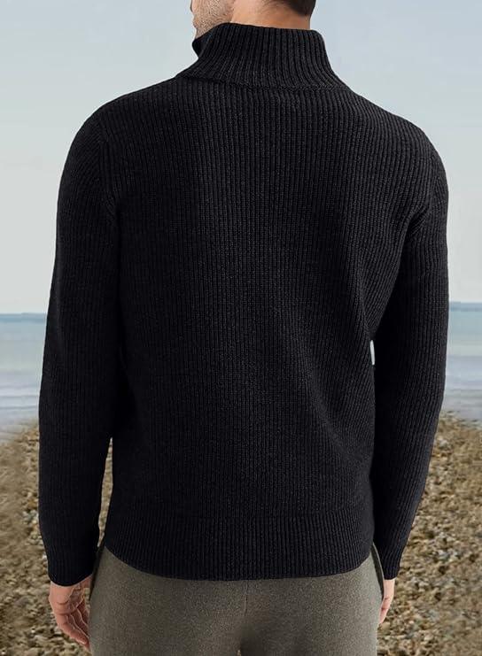 Herrenpullover mit Reißverschluss im stylischen Design