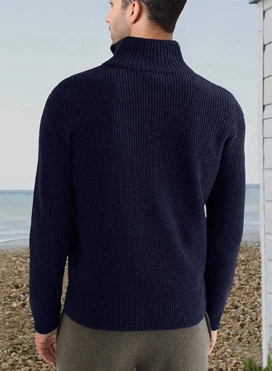 Herrenpullover mit Reißverschluss im stylischen Design