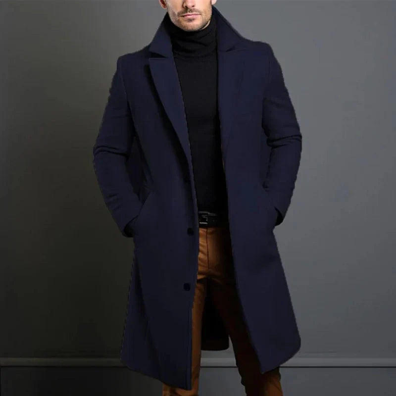 Hochwertiger Wollmantel für Herren Winterstolz