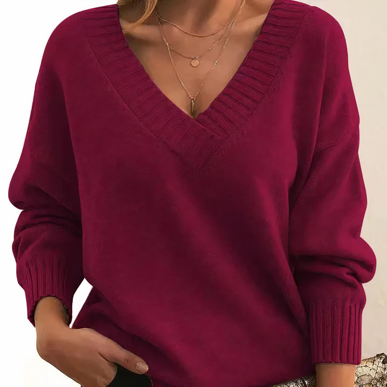 Kaschmir Pullover mit V-Ausschnitt
