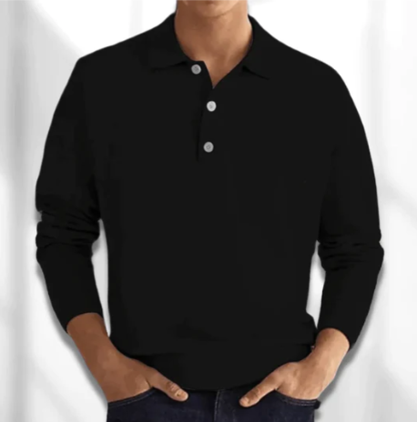 Langarm Poloshirt Herren