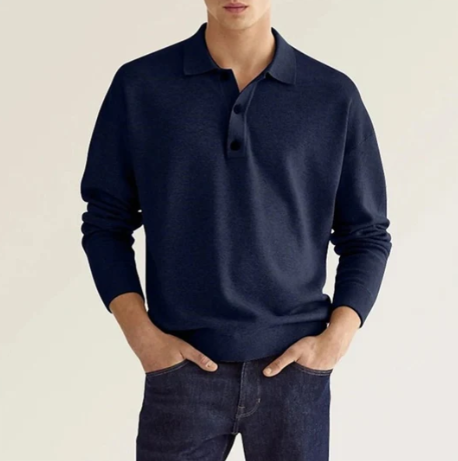 Langarm Poloshirt Herren
