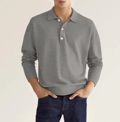 Langarm Poloshirt Herren