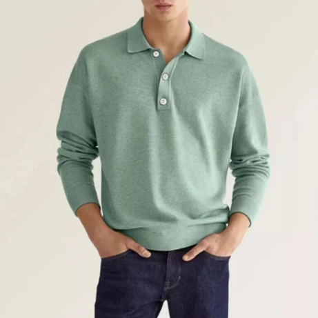 Langarm Poloshirt Herren